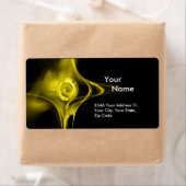 Étiquette ROSE FRACTAL 1 Jaune Noir (En situation)