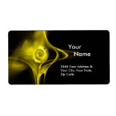 Étiquette ROSE FRACTAL 1 Jaune Noir (Devant)