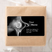 Étiquette ROSE FRACTAL 1 Noir Et Blanc (En situation)