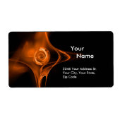 Étiquette ROSE FRACTAL 1 Rouge Brown Noir (Devant)