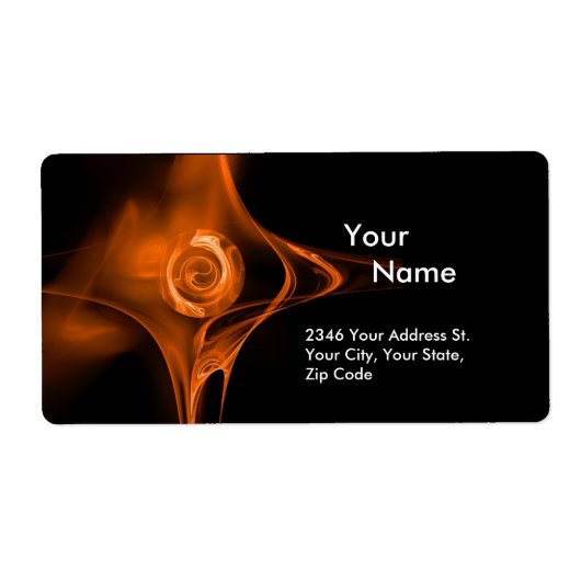 Étiquette ROSE FRACTAL 1 Rouge Brown Noir (Devant)