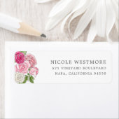 Étiquette Rose Garden Adresse de retour (En situation)