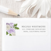 Étiquette Rose Garden Adresse de retour (En situation)