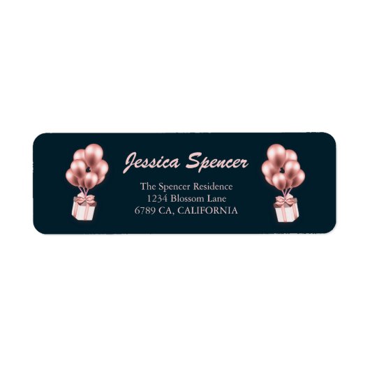 Étiquette Rose Gold 50 et fabuleux 50e anniversaire (Devant)