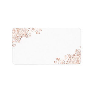 Étiquette Rose Gold Frills Blank do-it-yourself Imprimer l'a