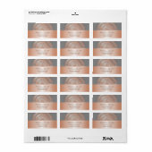 Étiquette Rose Gold Grey Mandala (Feuille entière)