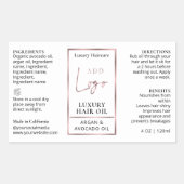 Étiquette rose Gold Logo 4 OZ Cosmetic Bottle Wrap (Devant)