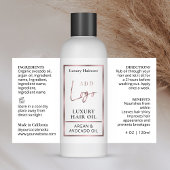 Étiquette rose Gold Logo 4 OZ Cosmetic Bottle Wrap