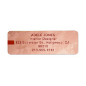 Étiquette Rose Gold Moderne Toscane & Rouge Modifiable (Devant)