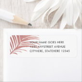 Étiquette Rose Gold Palm Beach Adresse de retour (En situation)