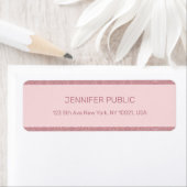 Étiquette Rose Gold Parties scintillant Elegant Modèle Adres (En situation)