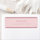 Étiquette Rose Gold Parties scintillant Modèle Adresse de re (En situation)