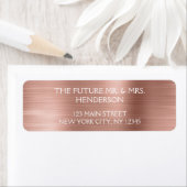 Étiquette Rose Gold - Rose Pâle Mariage Moderne (En situation)