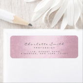 Étiquette Rose gris Nom RSVP Profession Planificateur d'évén (En situation)