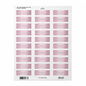 Étiquette Rose gris Nom RSVP Profession Planificateur d'évén (Feuille entière)