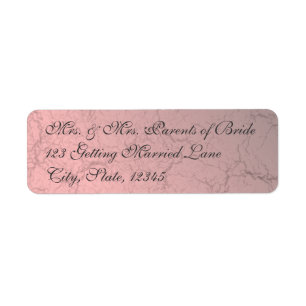 Étiquette rose Grunge Damask