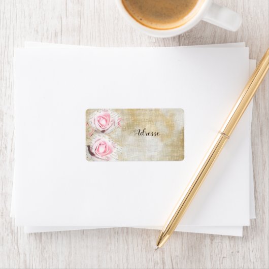 Étiquette Rose im Papier (En situation)