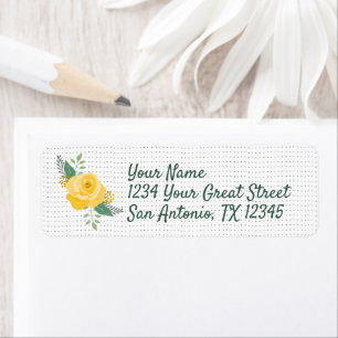 Étiquette Rose jaune du Texas - Rose unique