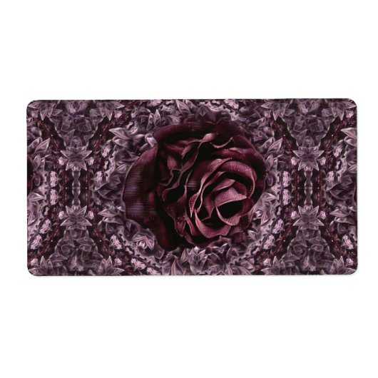 Étiquette Rose Mandala (Devant)