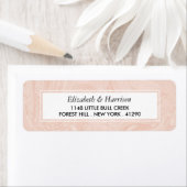 Étiquette Rose marbré Élégant mariage vintage  marbré (En situation)