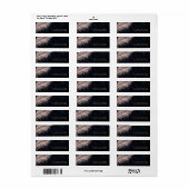 Étiquette Rose Mariage or/marine Joyau Palm Leaf ID830 (Feuille entière)