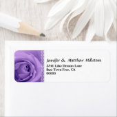 Étiquette Rose mauve pastel doux avec Mariage de la dentelle (En situation)