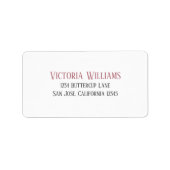 Étiquette Rose minimal Gold rose Grey Mariage RSVP Adresse (Devant)