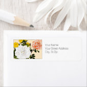 Étiquette Rose multicolore, Botanical Art Adresse (En situation)