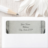 Étiquette Rose noir gothique Trellis Adresse de retour (En situation)