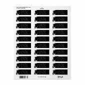 Étiquette Rose Noire (Feuille entière)