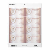 Étiquette Rose or cupcakes maison et gâteries emballage (Feuille entière)