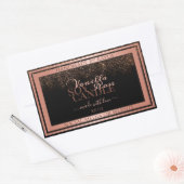 Étiquette Rose or  noir classique (Enveloppe)