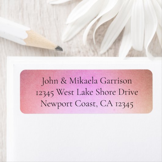 Étiquette Rose or rose (En situation)