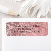 Étiquette Rose Or rose moderne tendance glam marbre chic (En situation)