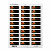 Étiquette Rose orange (Feuille entière)