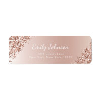 Rose Pailleté Doré Rose Poudré Brillant Feuille de