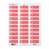 Étiquette Rose Pink Monogrammé Chevron (Feuille entière)