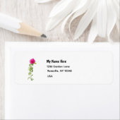 Étiquette Rose rose  (En situation)