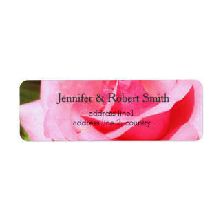 Étiquette rose rose chaud marié et mariage de marié