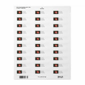 Étiquette Rose rose de nuit (Feuille entière)