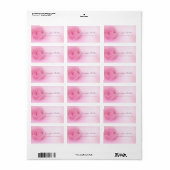 Étiquette Rose rose manuscrit Script élégant Modèle (Feuille entière)