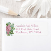 Étiquette Rose rose Mariage Floral Pastel Printemps (En situation)