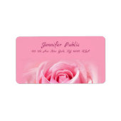 Étiquette Rose Rose Moderne Aquarelle Créative Florale Plain (Devant)