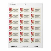 Étiquette Rose Rose Pâle (Feuille entière)