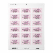Étiquette Rose rose Rambler Enregistrer la date (Feuille entière)