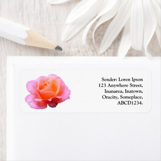 Étiquette Rose rose rose (En situation)