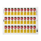 ÉTIQUETTE ROSE ROSE ROSE ROSE ET HONEY BEE, OEUVRE (Feuille entière)