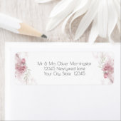 Étiquette Rose rose rustique (En situation)