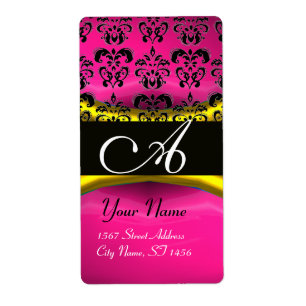 ÉTIQUETTE ROSE ROUGE NOIR ATHYST DOMMASK MONOGRAS