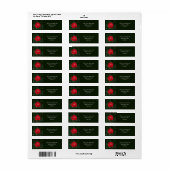 Étiquette Rose rouge P6568 (Feuille entière)